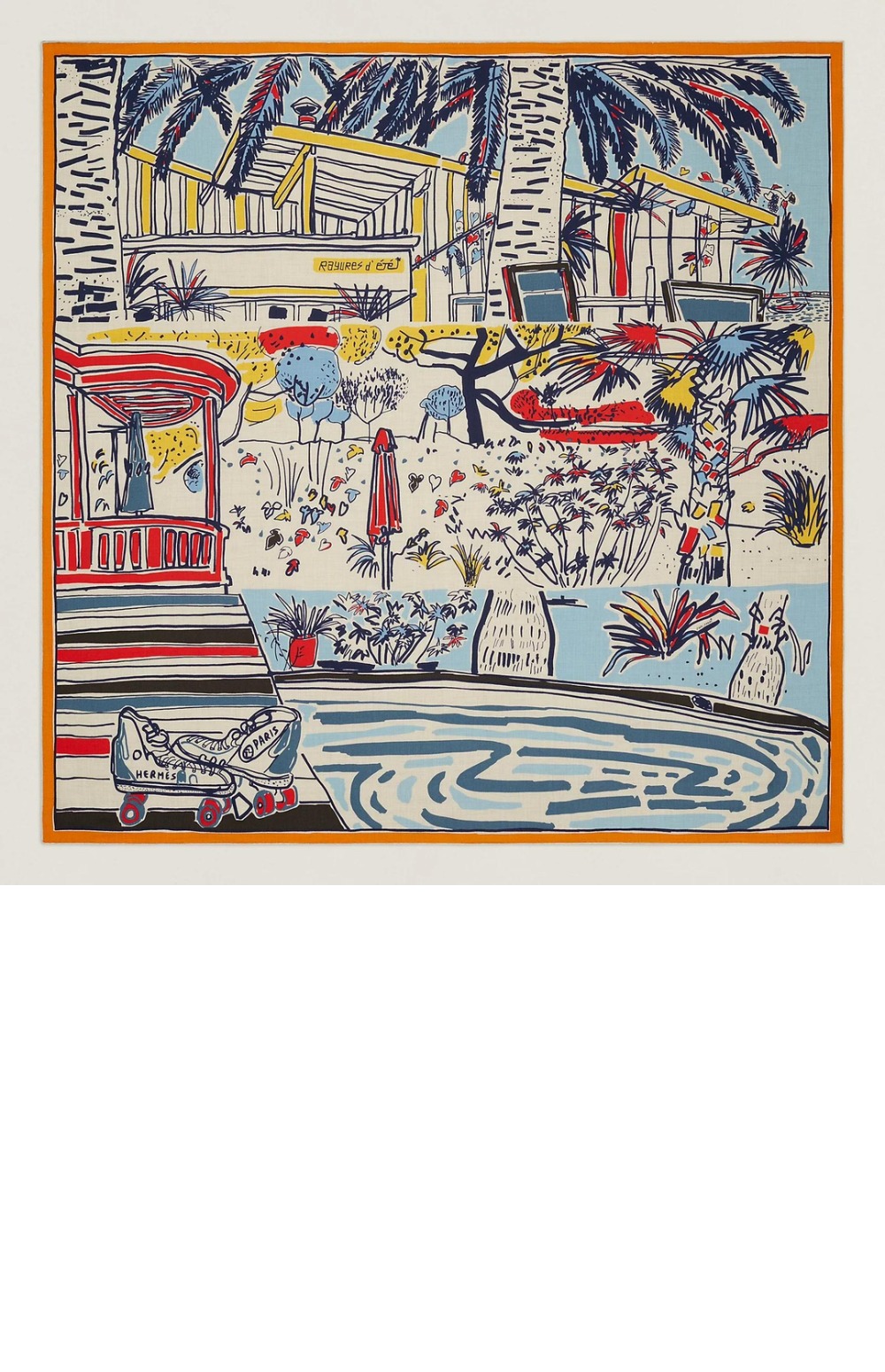 에르메스 Rayures d'Ete 숄 140