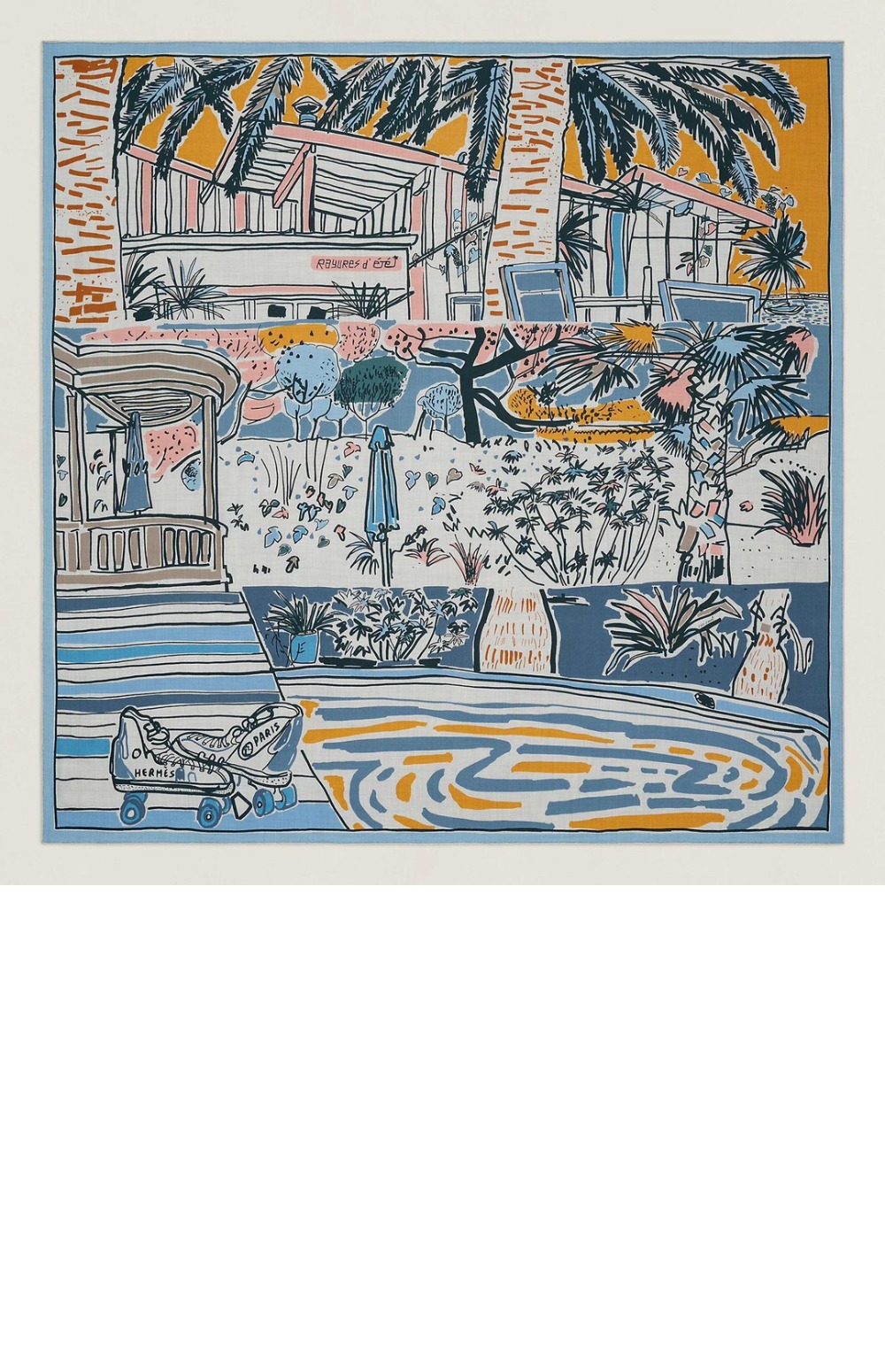 에르메스 Rayures d'Ete 숄 140