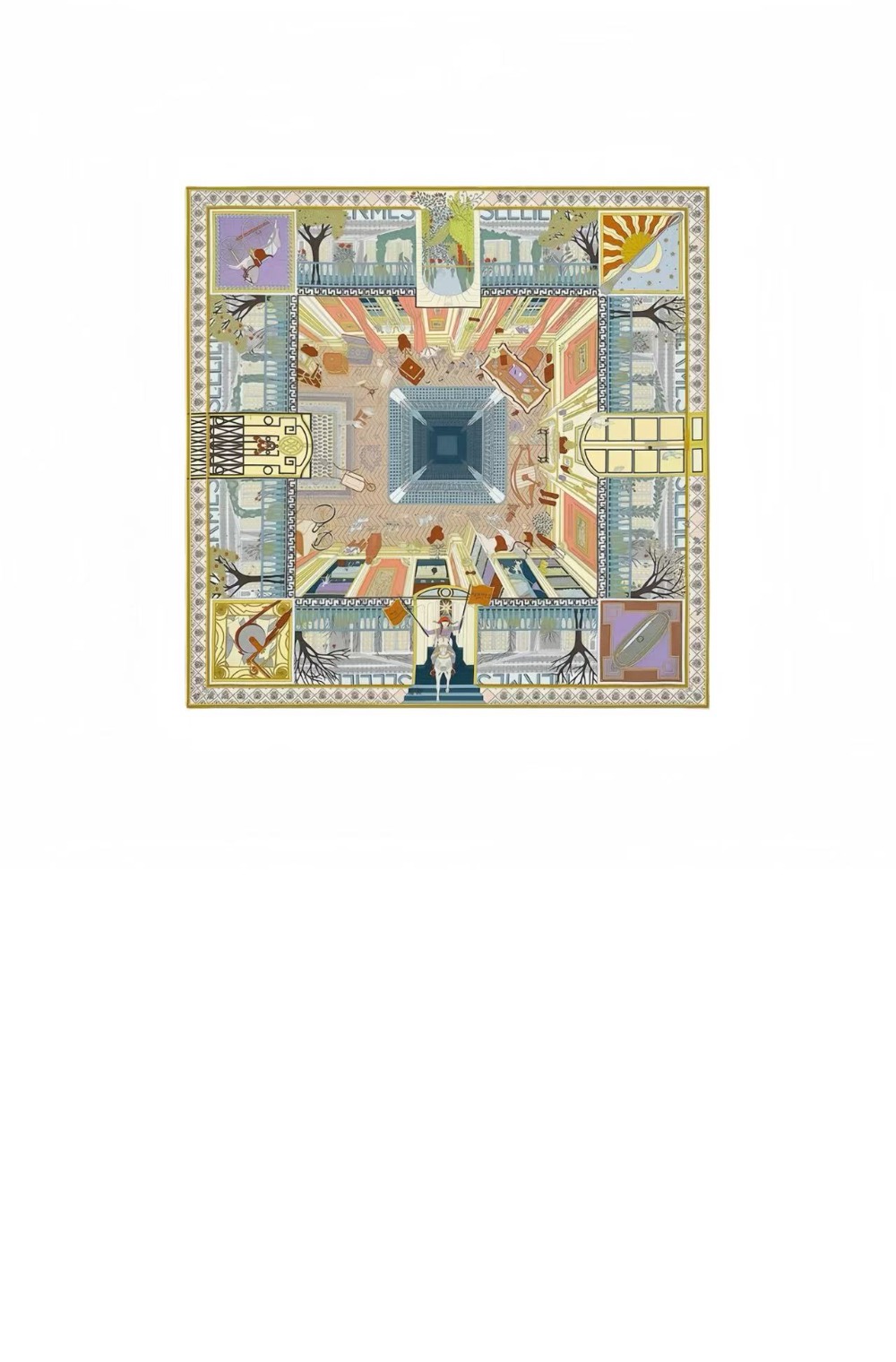 에르메스 Objets de Curiosite 스카프 90