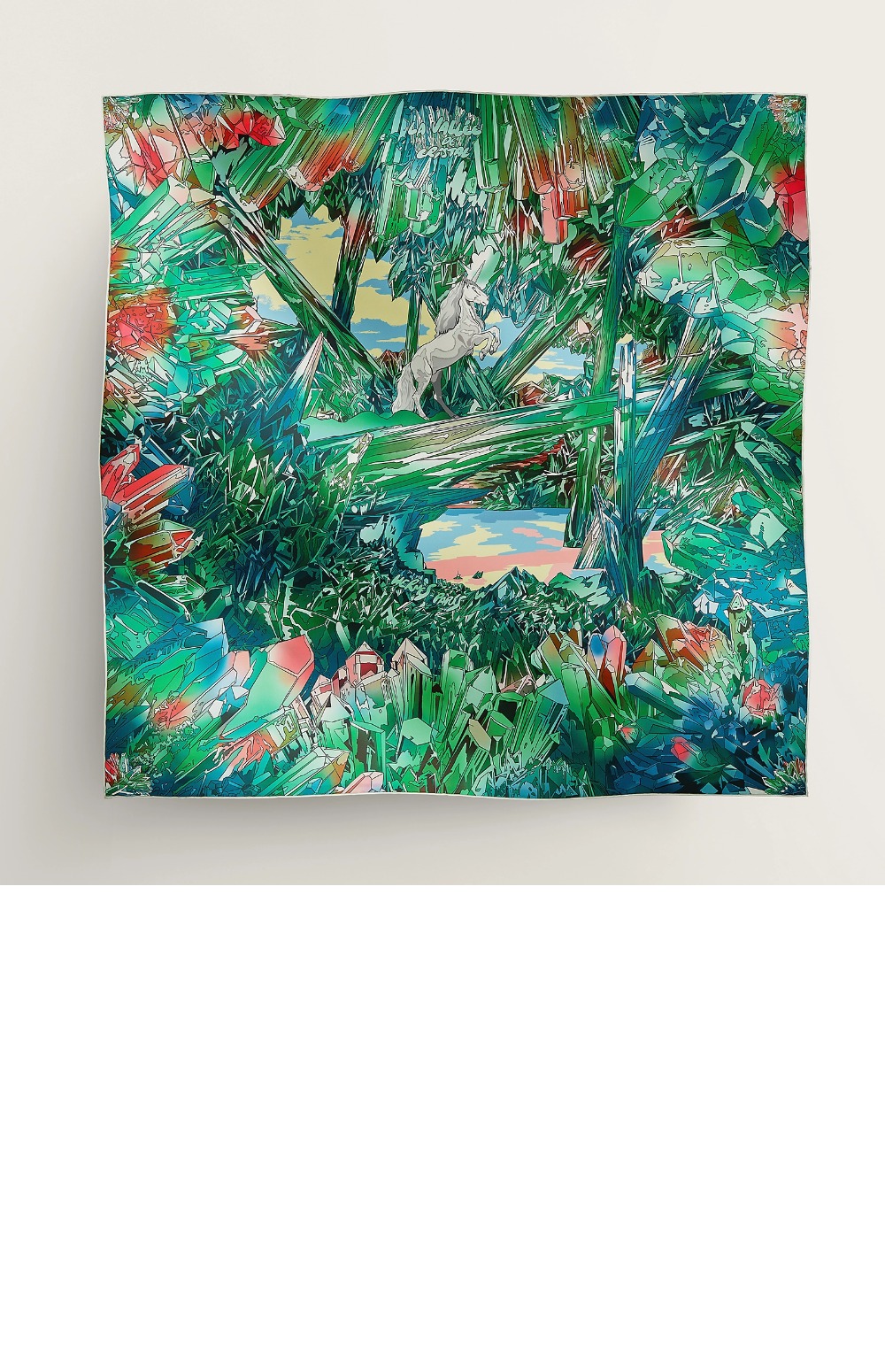 에르메스 La Vallee de Cristal 스카프 90