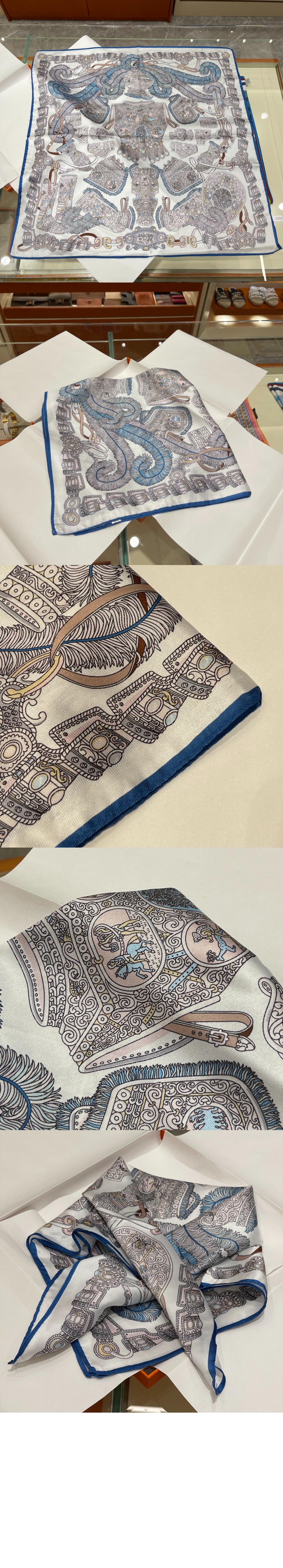 에르메스 Sous l’Egide de Mars wash 스카프 90