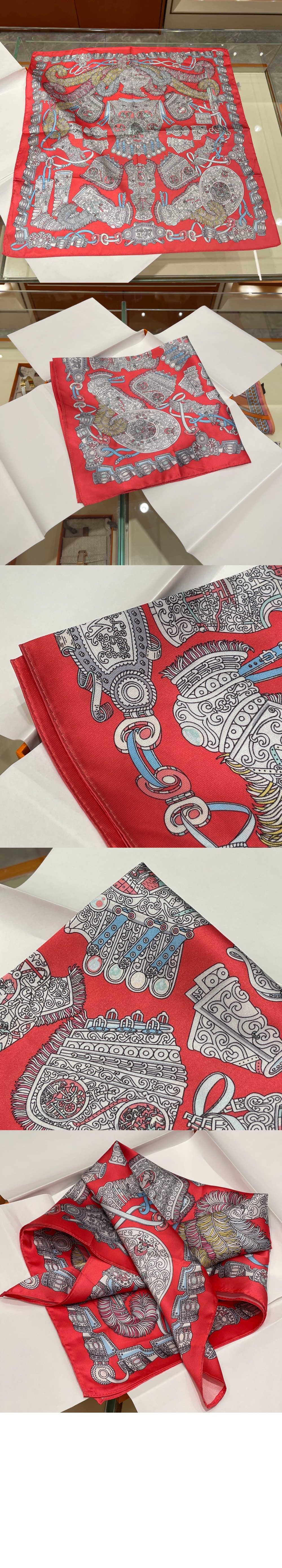 에르메스 Sous l’Egide de Mars wash 스카프 90