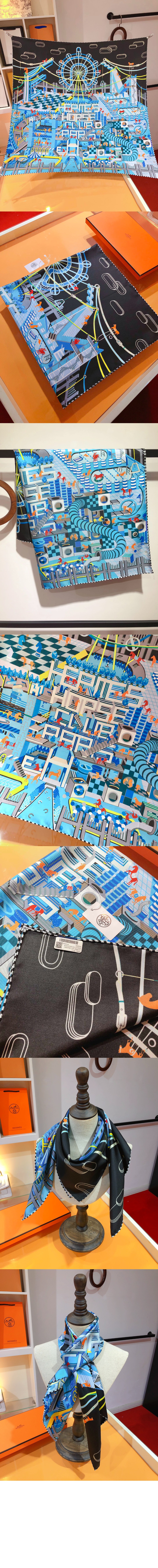 에르메스 Horse Racing Club 스카프 90