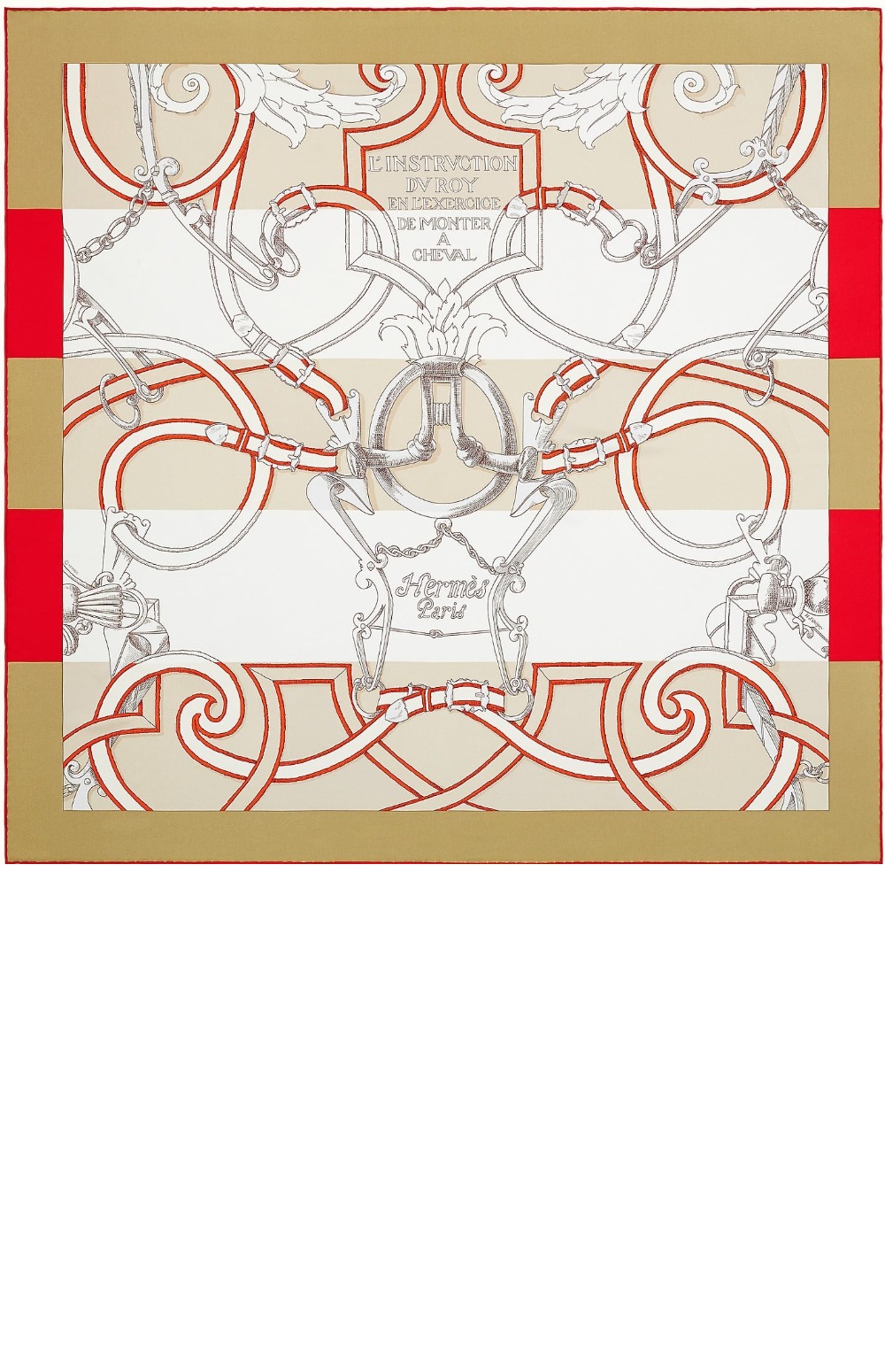 에르메스 Equestrian Instruction Striped Edition 스카프 90