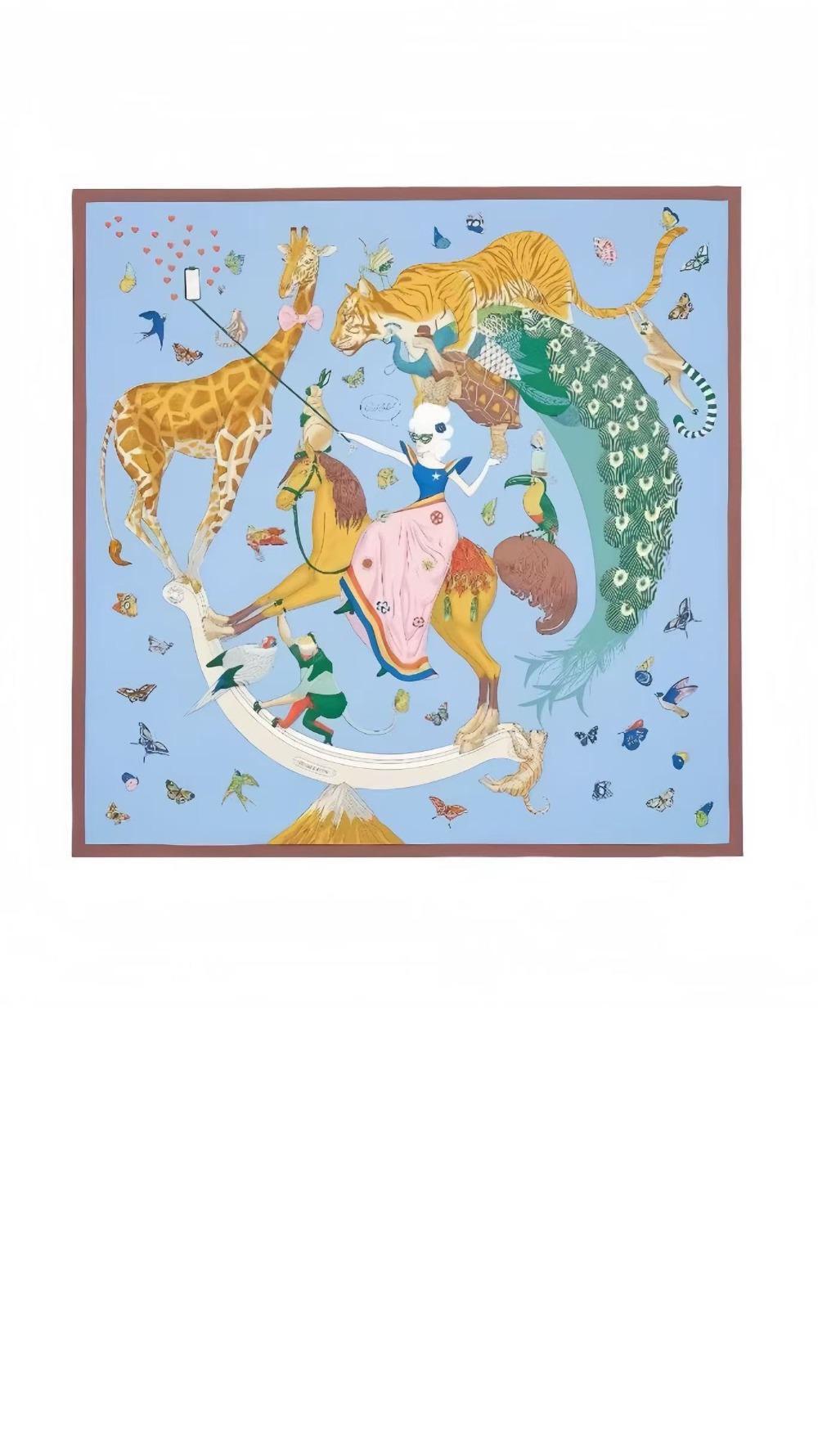 에르메스 A fairy riding a horse taking a selfie 스카프 90