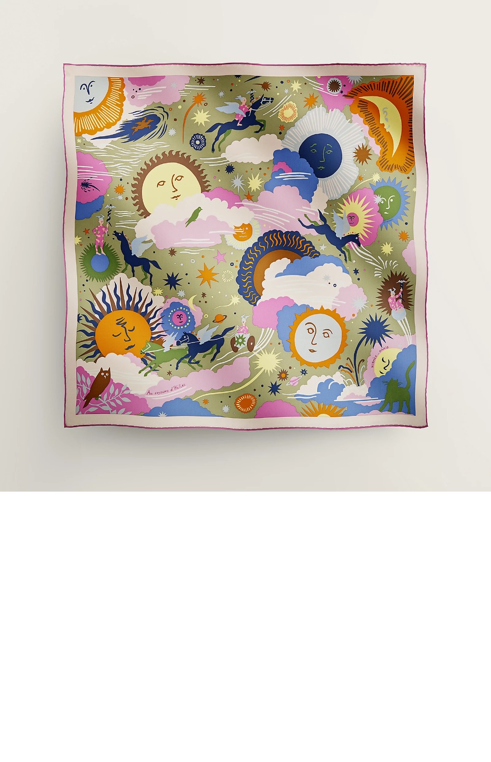 에르메스 Au Royaume d'Helios 스카프 90