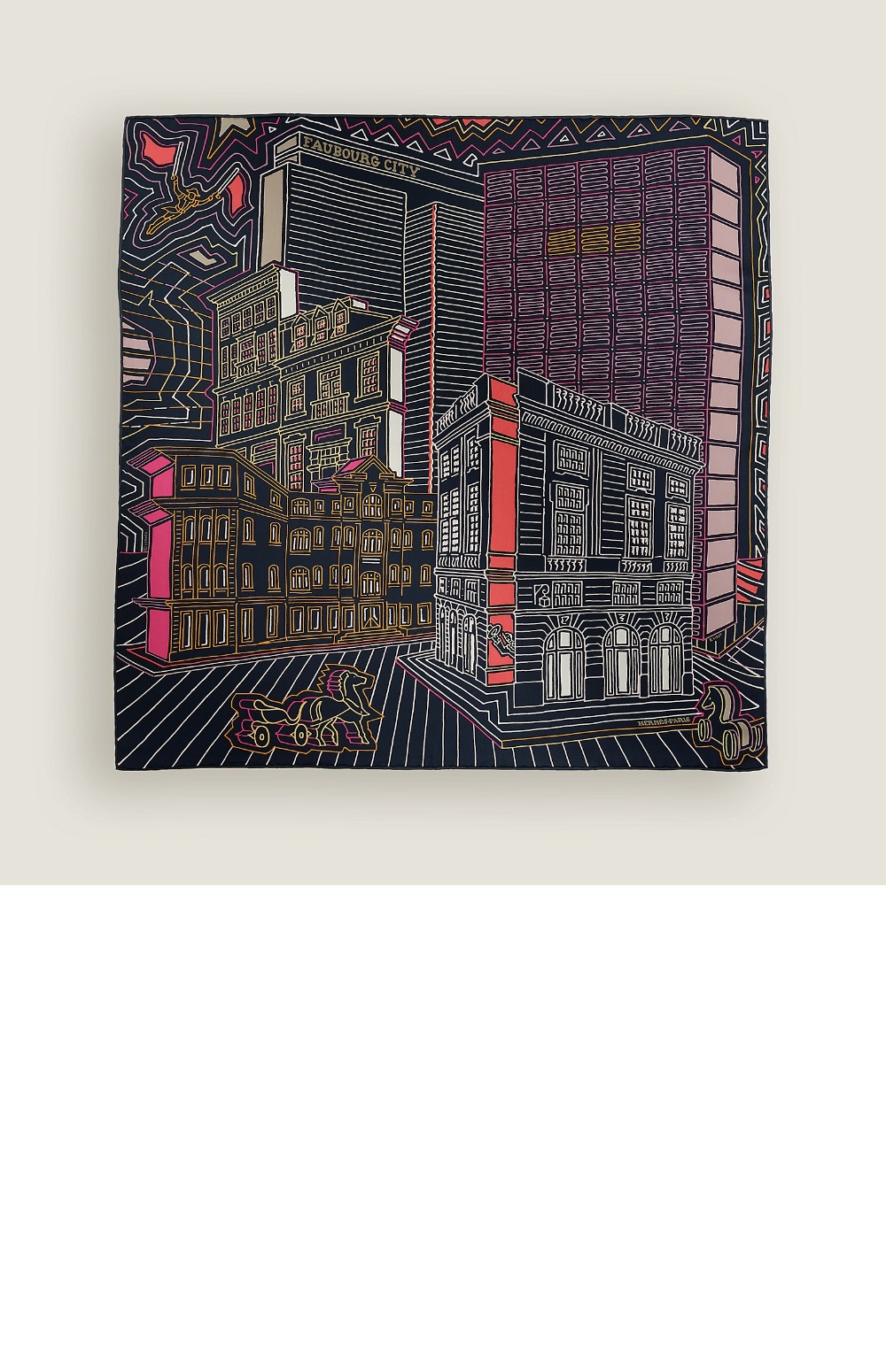 에르메스 aubourg City 스카프 90