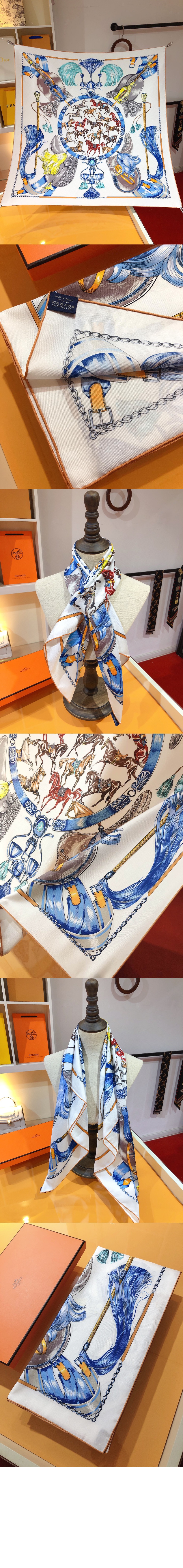 에르메스 Cavalcade 스카프 90