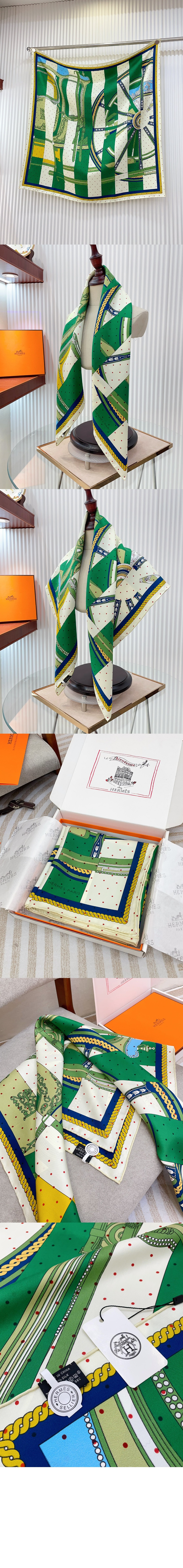 에르메스 La Berline Bayadere 스카프 90