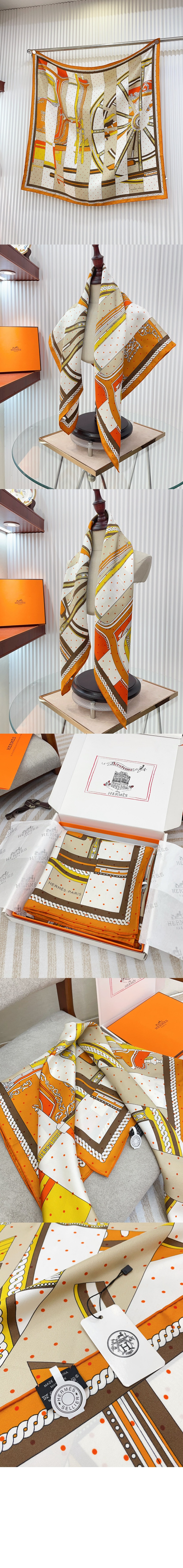 에르메스 La Berline Bayadere 스카프 90