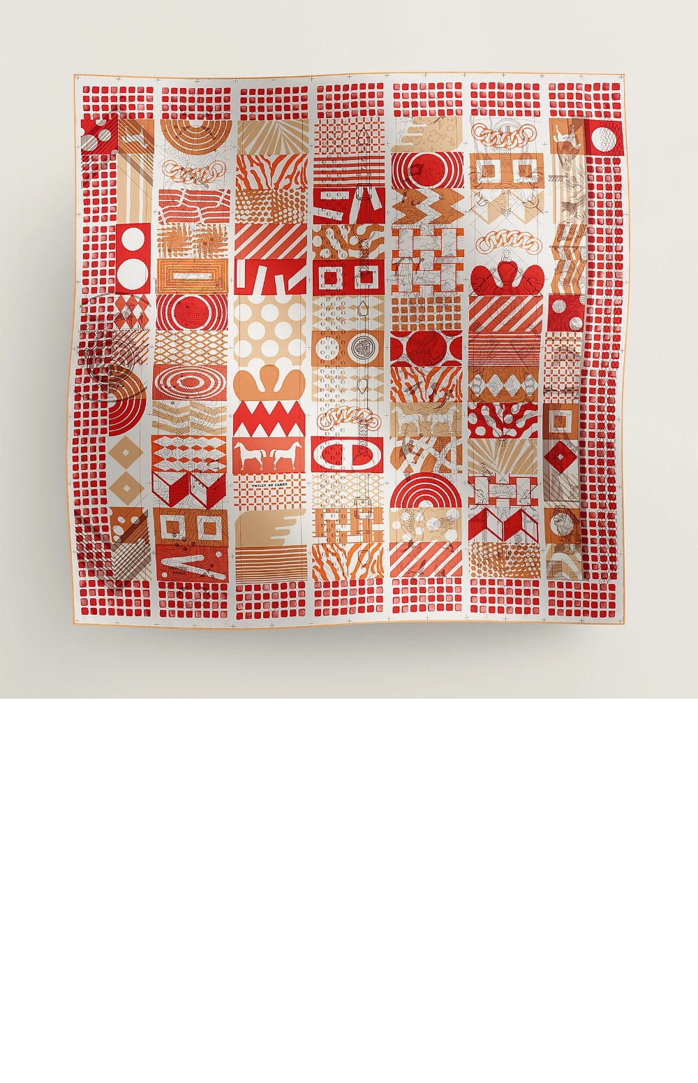 에르메스 Twilly au Bloc Liste Vernie 스카프 90