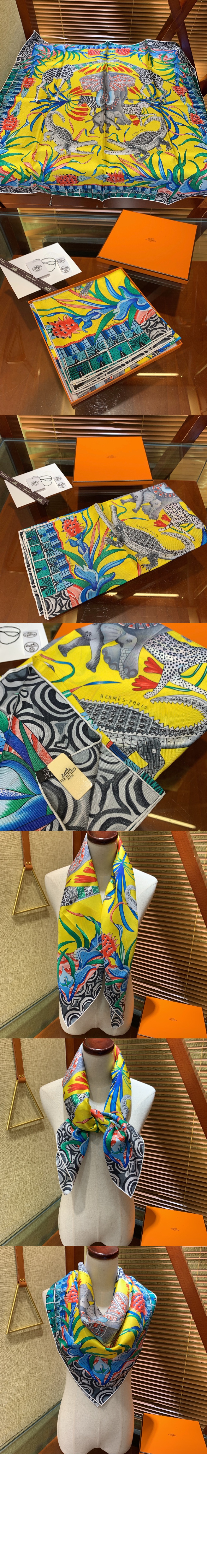 에르메스 Zambezi River Festival 스카프 90