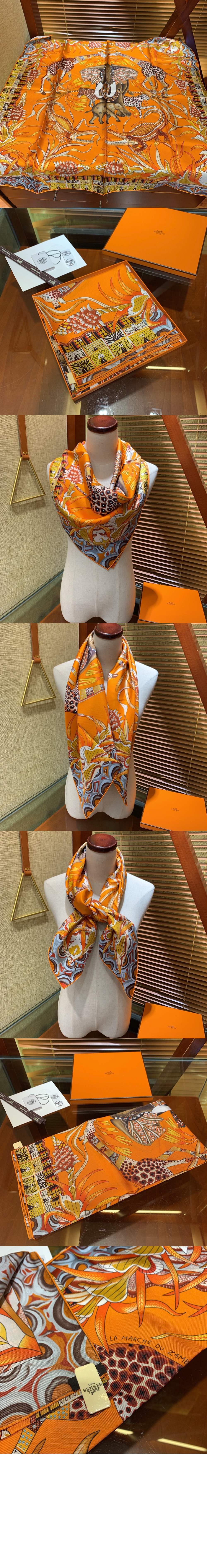 에르메스 Zambezi River Festival 스카프 90