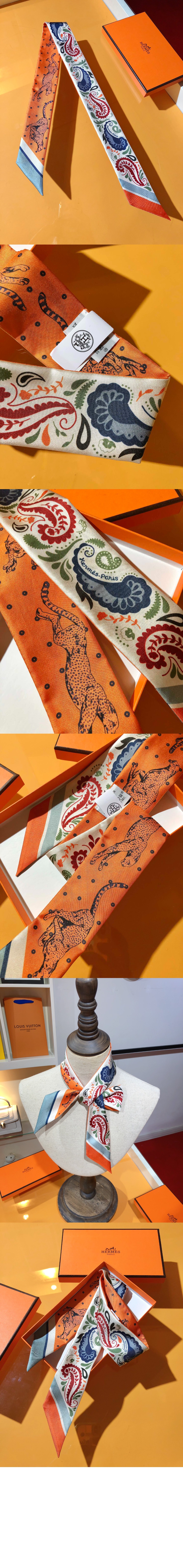 에르메스 Guepards Bandana 트윌리