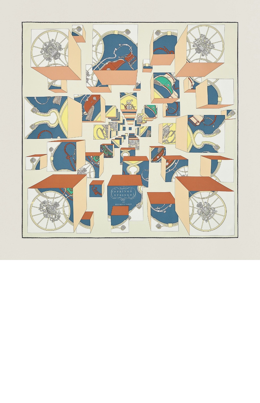 에르메스 Jumping Spring 스카프 90