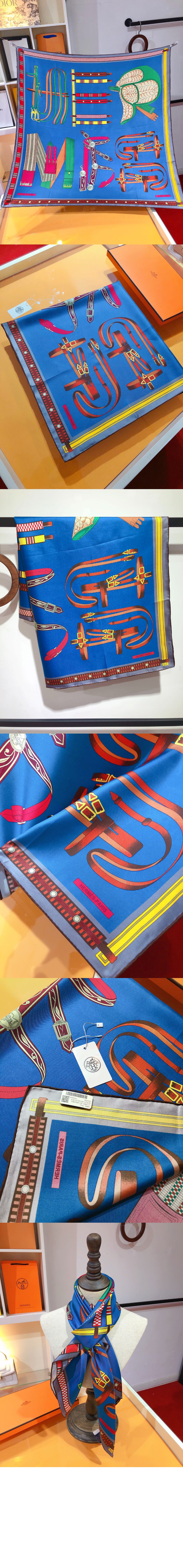 에르메스 Planifleurs 스카프 90