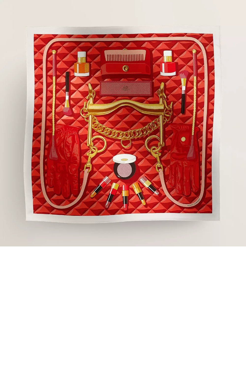 에르메스 Beaute Composee 스카프 90