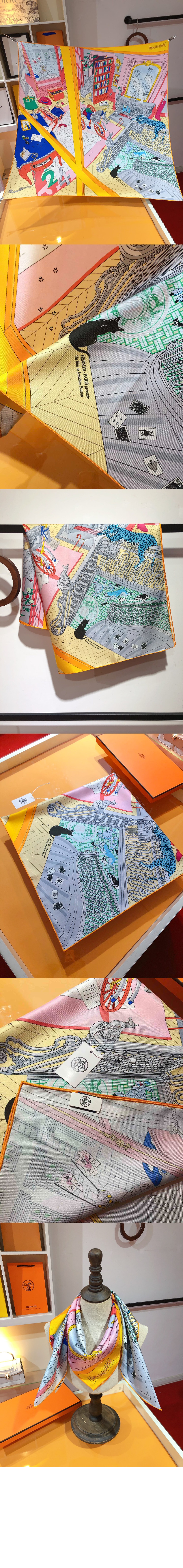 에르메스 Mystere au 24 스카프 90