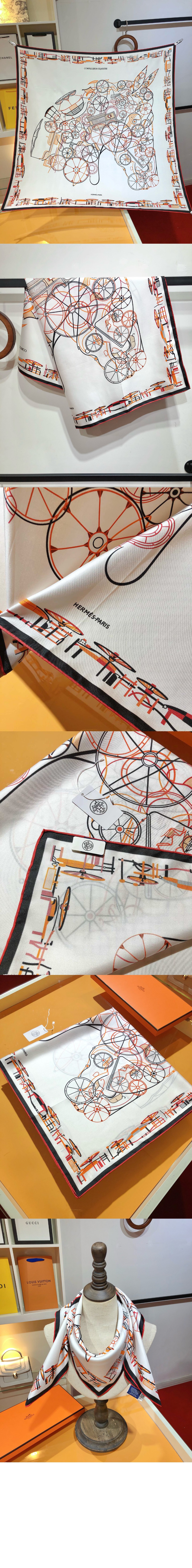 에르메스 Complication Equestre 스카프 90