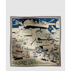 에르메스 Les Roues de Phaeton Bandana 숄140