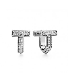 티파니앤코 T1 하프 파베 이어링