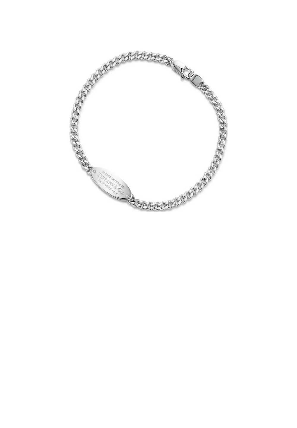 티파니앤코 타원형 태그 브레이슬릿