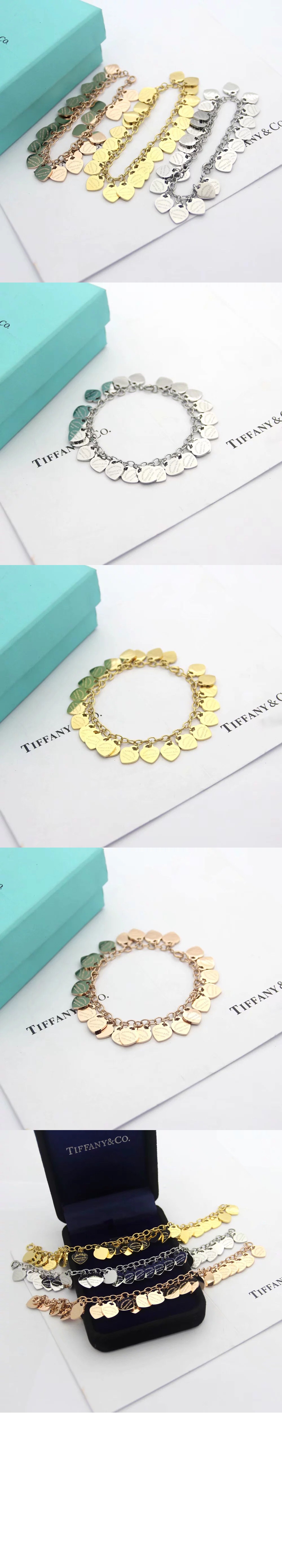 티파니앤코 멀티 하트 태그 브레이슬릿