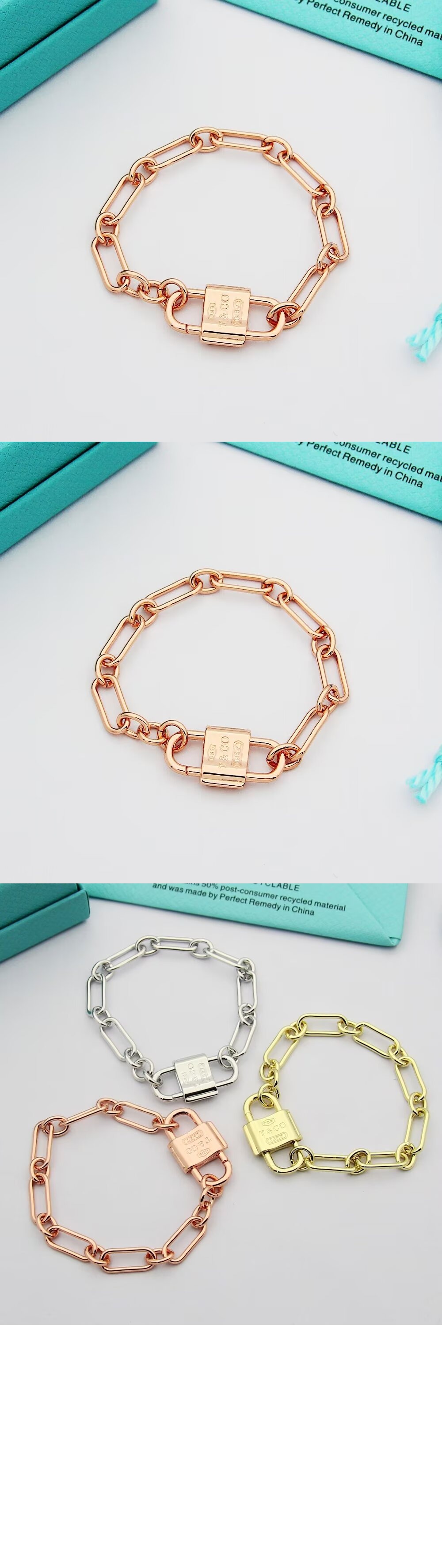 티파니앤코 라지 더블 락 브레이슬릿