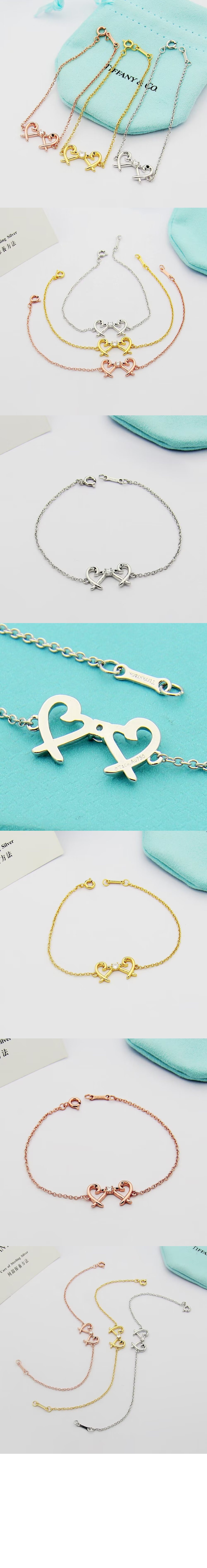 티파니앤코 더블 러빙 하트 브레이슬릿