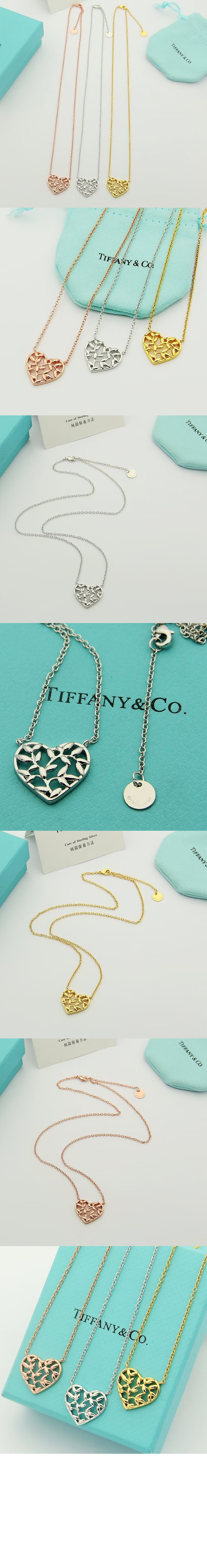 티파니앤코 올리브 리프 하트 펜던트