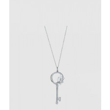 티파니앤코 플래티넘 큐빅 넝쿨 링 키 펜던트