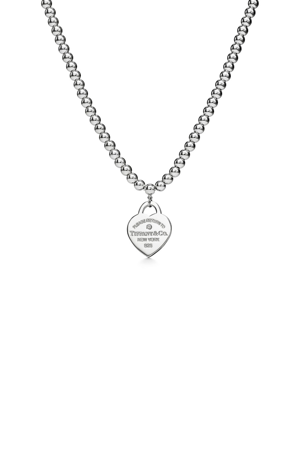 티파니앤코 티파니 하트 태그 비드 네크리스