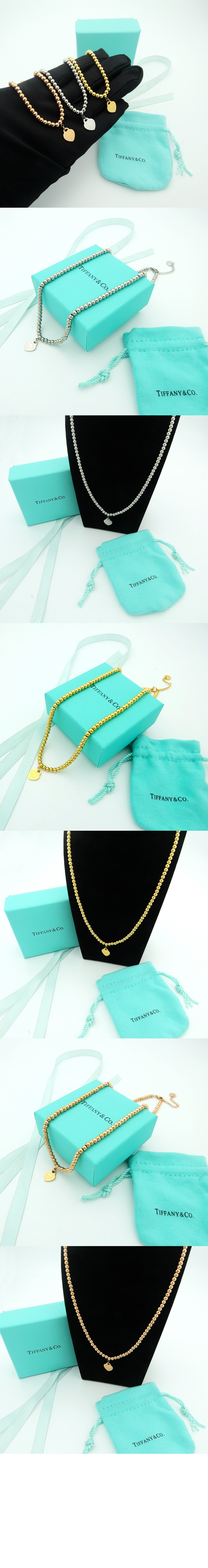 티파니앤코 티파니 하트 태그 비드 네크리스