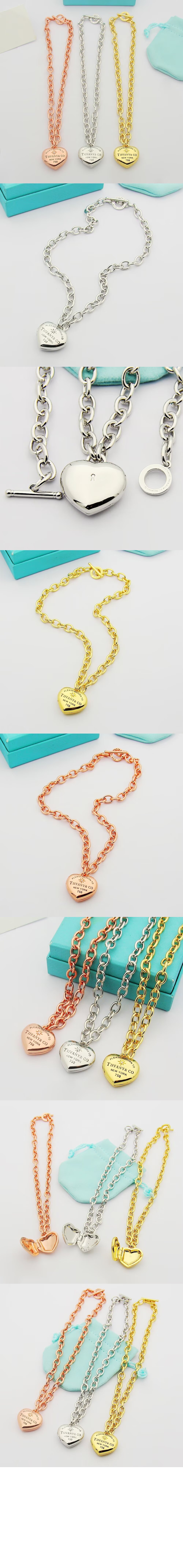 티파니앤코 풀하트 핀 목걸이