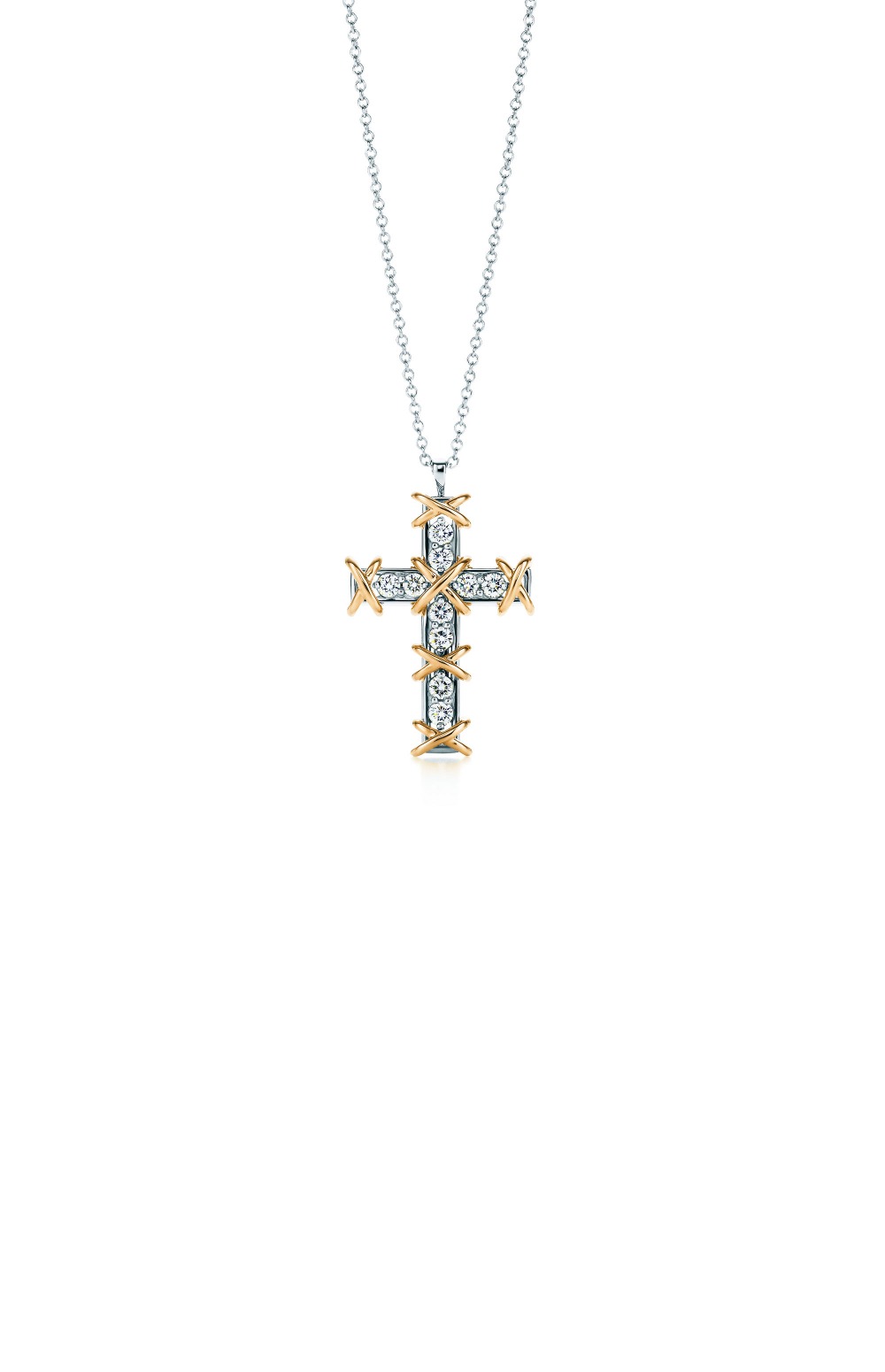 티파니앤코 텐 스톤 크로스 펜던트