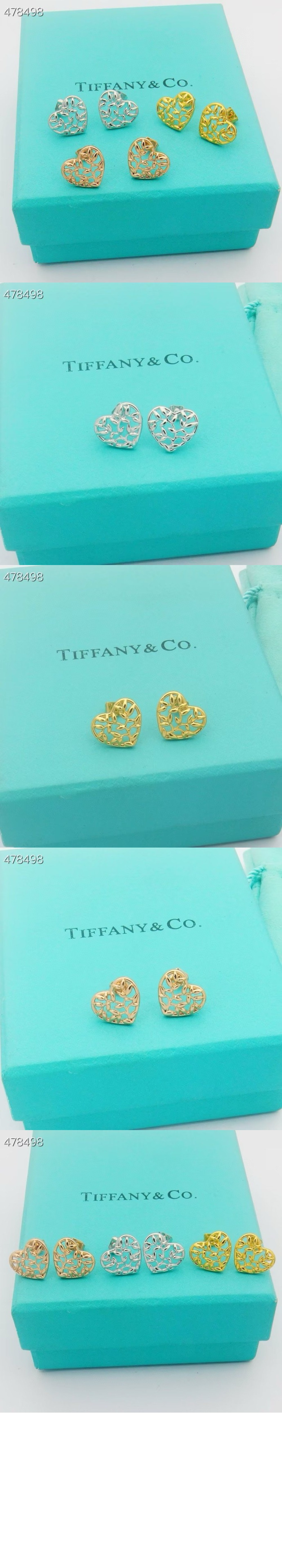 티파니앤코 올리브 리프 하트 이어링