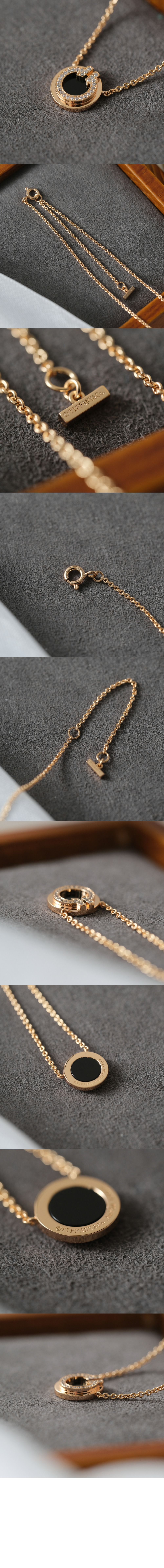 티파니앤코 다이아몬드 및 터쿼이즈 써클 펜던트