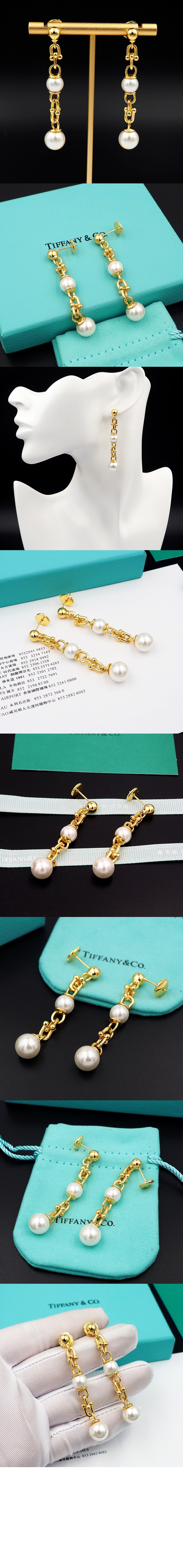 티파니앤코 트리플 드롭 링크 귀걸이