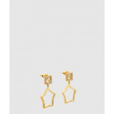 펜디 FF 별 모양 펜던트 이어링 8AK525