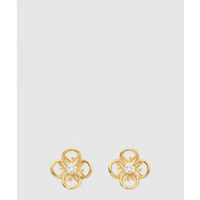 펜디 꽃 모양 이어링 8AK546