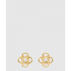 펜디 꽃 모양 이어링 8AK546