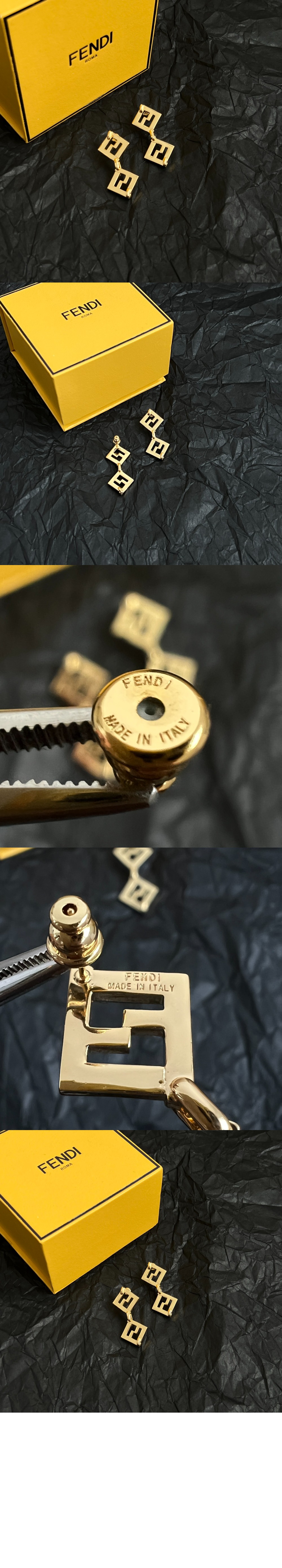 펜디 엠보 디테일 이어링 8AK789