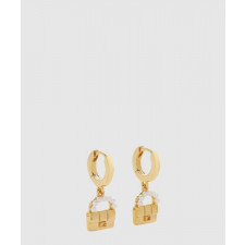 펜디 바게트 클러치 모양 진주 이어링 8AH616