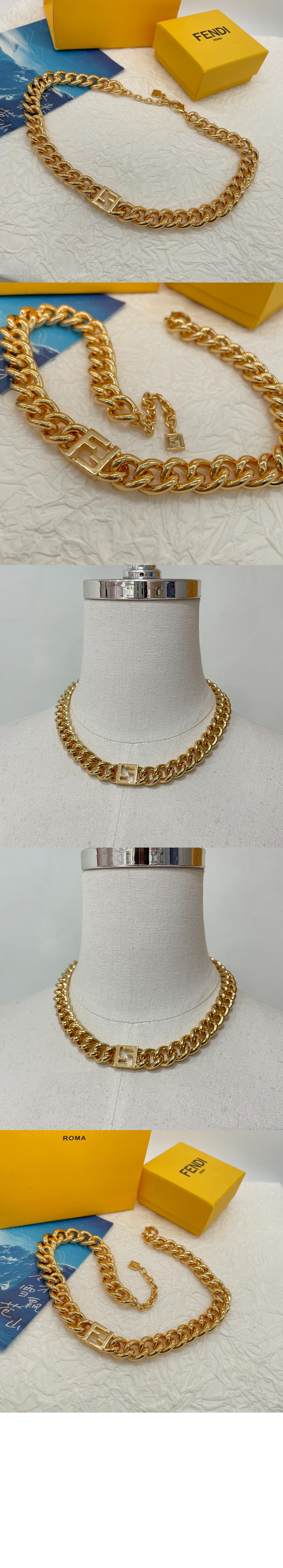 펜디 더블 F 네크리스 8AK129