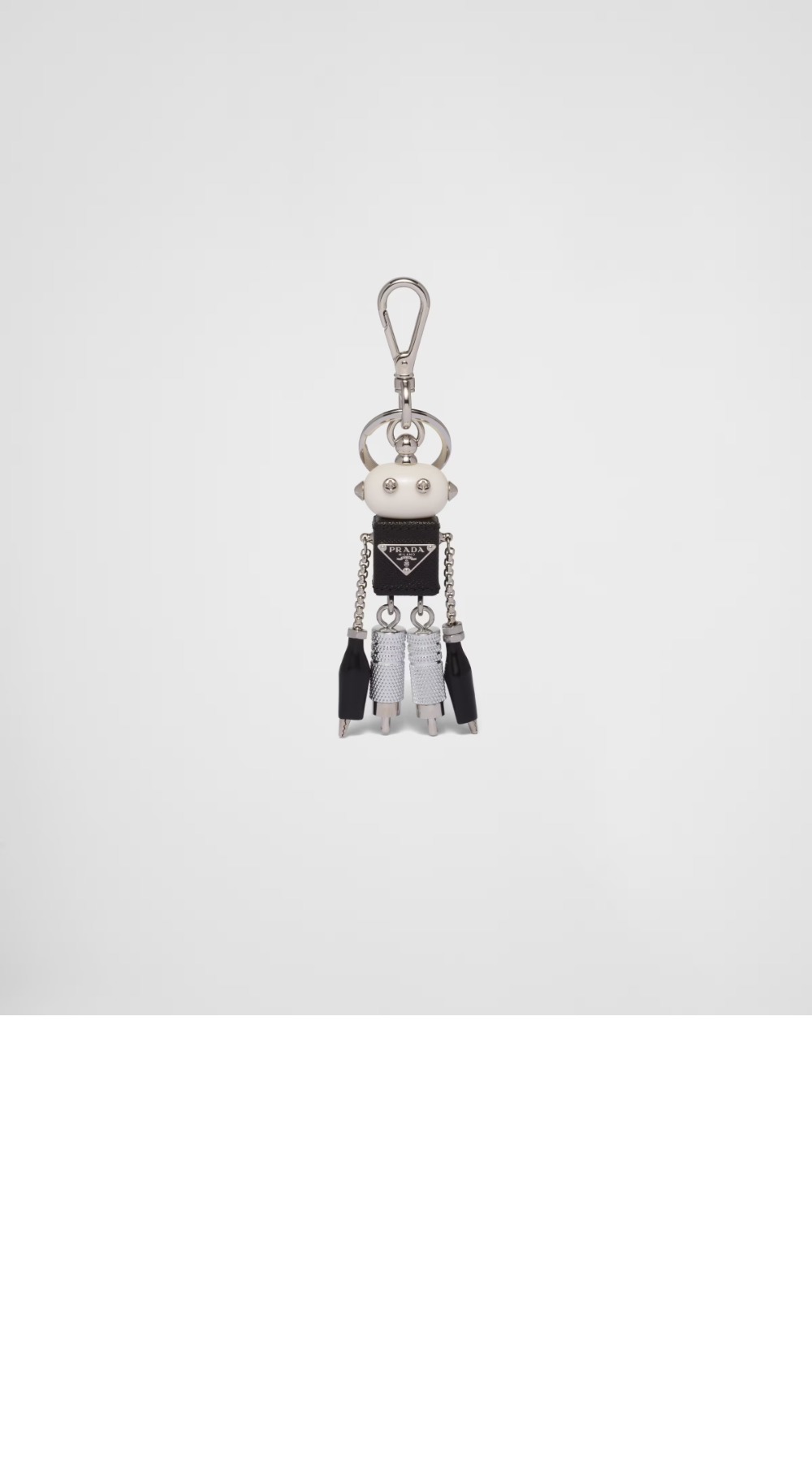 프라다 Robot 사피아노 가죽 백 참 2TR101