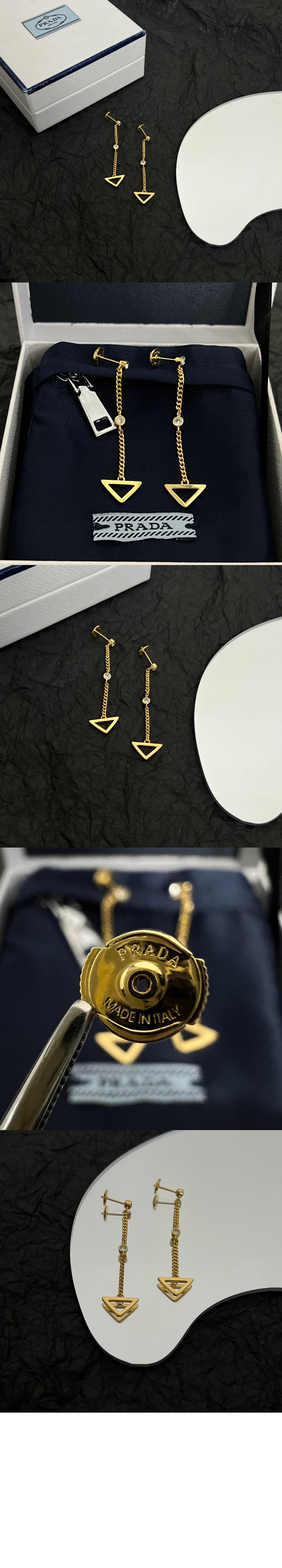 프라다 이터널 골드 드롭 귀걸이 1JO861