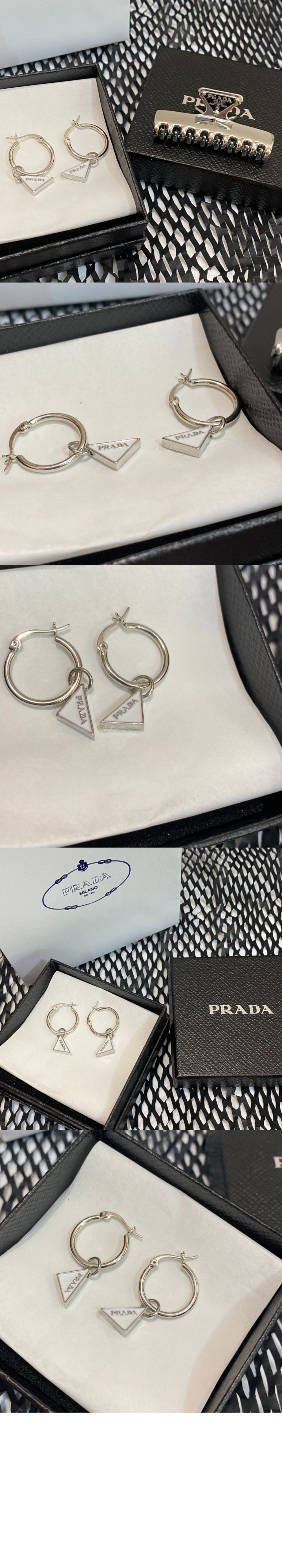 프라다 스말토 보석 드롭 이어링 1JO973