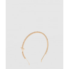 프라다 장식이 있는 브라스 헤어밴드 1IH048