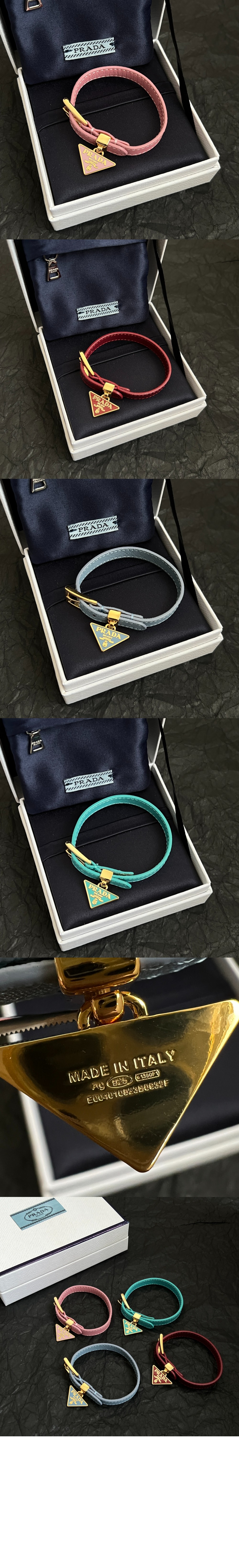 프라다 사피아노 가죽 브레이슬릿 1IB351