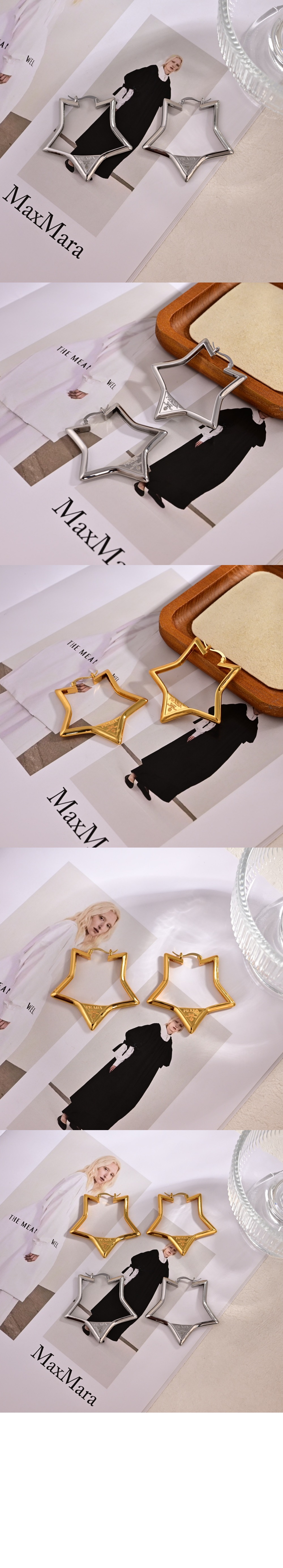 프라다 메탈 귀걸이 1IO147